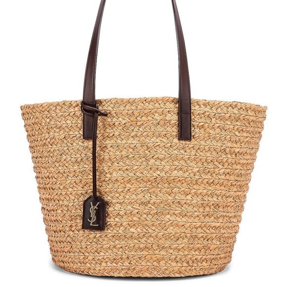 SOLD✨Saint Laurent Medium Panier Straw Tote - Picture 9 of 13